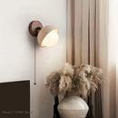 Axyaa Yellow Cave Stone Wall Light: Japanese Style, Rotatable, Bedroom Bedside Lamp