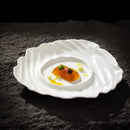 Axyaa Irregular Texture Ceramic Dinner Plate - Pure White Tableware