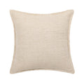 Axyaa Linen Embroidery Leaves Cushion Cover - Beige Green 45x45cm