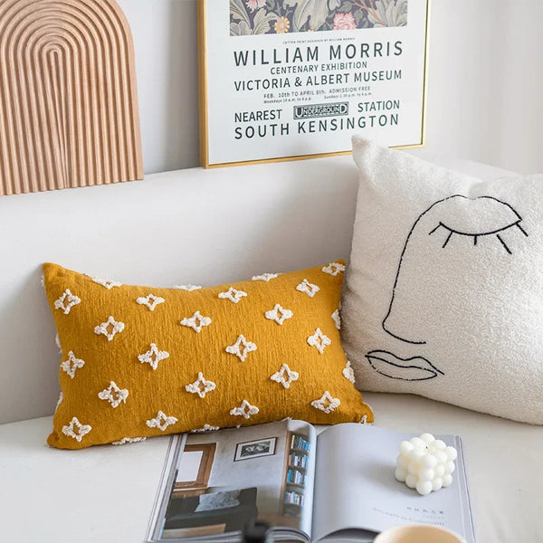 Axyaa Cut Flower Decorative Pillow Cover 30x50 Zipper Sofa Cushion Cover