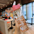 Axyaa Sports Water Bottle - 800ml, Leak-Proof Straw, BPA-Free, Scale, Outdoor Drinkware