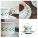 Axyaa Gold Leaf Coffee Cup & Plate Set - European Afternoon Tea, Light Luxury Ceramic