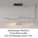 Axyaa Modern LED Chandelier - Dimmable Lighting for Living Room & Dining Room