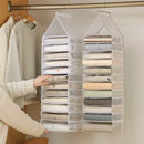 Axyaa Hanging Closet Organizer Shelves for Pants Socks Underwear - Space-Saving Storage Solution