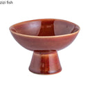 Axyaa Ceramic High Foot Dessert Bowl for Molecular Cuisine Stylish Hotel Tableware