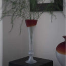 Axyaa Red Gradient Gourd Glass Vase for Floral Arrangements and Home Decor