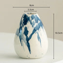 Axyaa Irregular Ink Graffiti Ceramic Vase for Home Decoration and Flower Arrangement