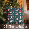 Axyaa Santa Pattern Pillowcase for Sofa, Bedroom, Car - Rectangular Cushion Cover