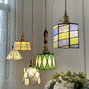 Axyaa Vintage LED Pendant Light with Wood, Copper & Glass Lampshade.