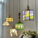Axyaa Vintage LED Pendant Light with Wood, Copper & Glass Lampshade