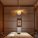 Axyaa Bamboo Weave Ceiling Light - Zen Retro Lighting for Restaurant Study Tatami Room