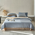 Axyaa Queen Duvet Cover Set - Lyocell/Cotton Mix, Natural Plant Fibers
