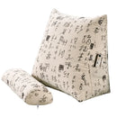 Axyaa Cotton Linen Printed Triangular Cushion Cylindrical Throw Pillow