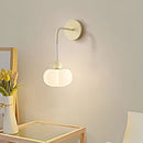 Axyaa Cream Style Bedside Pumpkin Wall Lamp | Modern Minimalist LED Lighting
