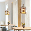 Axyaa Glass Pendant Chandelier for Bedroom, Restaurant, and Bar Counter