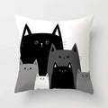 Axyaa Cat Sofa Pillow Cover - Cartoon Style Home Decor Pillowcase