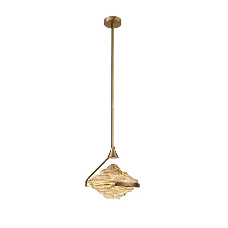 Axyaa Modern Glass Pendant Lamp for Bedroom, Study, and Bedside