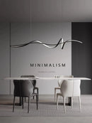 Axyaa Creative Curve LED Pendant Lights | Minimalist Dining Room & Kitchen Chandelier