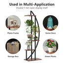 Axyaa 5-Tier Plant Stand Set, Curved Multi-Purpose Display Shelf for Indoor Garden