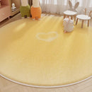 Axyaa Gradient Color Plush Round Carpet - Pink Soft Fluffy Bedroom Rug