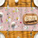 Axyaa Polka Dot Cat Abstract Table Runner for Kitchen Dining Party Decor