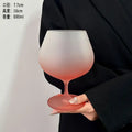 Axyaa Gradient Frosted Glass Cup - High Aesthetic High Foot Design