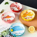 Axyaa Ceramic Fruit Salad Bowl, Microwave and Oven Safe, Cartoon Design