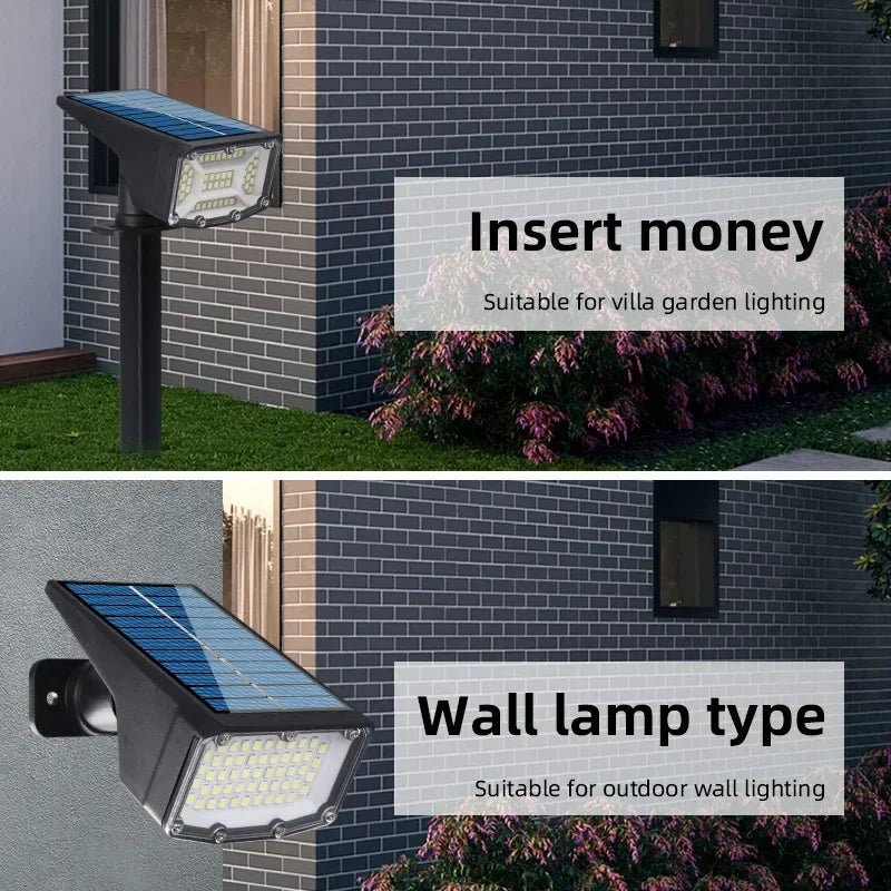 Axyaa Solar Spotlight 53LED Landscape Wall Light IP65 Waterproof Outdoor Lighting