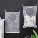 Axyaa Foldable Mesh Laundry Basket Wall Hanging Organizer Hook Household Storage