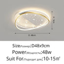 Axyaa LED Ceiling Light Black/Gold Remote Control Modern Home Lighting Fixtures