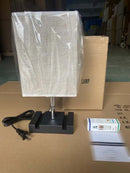 Axyaa Pull Chain Bedside Lamp with 2 Phone Stands and AC Outlet