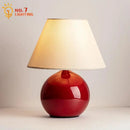 Axyaa Chestnut Glass LED Table Lamp - French Medieval Design for Home Decor