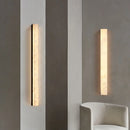 Axyaa Spanish Marble Wall Lamp: Elegant LED Alabaster Lighting for Restaurant and Living Room