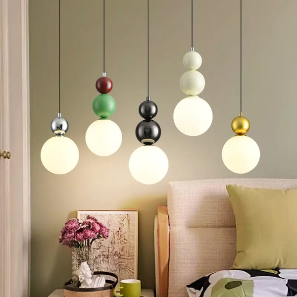 Axyaa Nordic Macaroon Pendant Light - LED Hanging Lamps for Home Decor
