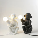 Axya Mini Monkey Desk Lamp: Nordic Resin Animal Light for Bedroom, Children's Room & Decor