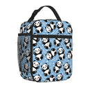 Axyaa Panda Pattern Insulated Lunch Bag for Children, Portable Thermal Lunch Box