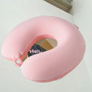 Axyaa Knitted Striped U-Neck Pillow: Multi-Function Travel & Aircraft Pillow