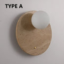 Axyaa Natural Stone LED Wall Sconce - Bedroom & Living Room Lighting