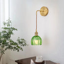 Nordic Brass Glass Wall Lamp by Axyaa - LED Decor Lighting Fixtures
