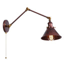 Axyaa Vintage Iron LED Wall Lamp with Pull Chain Switch