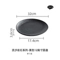 Axyaa Black & White Ceramic Tableware Set - Plates, Bowls, Japanese Luxury Dining Collection