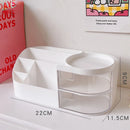 Axyaa Desktop Organizer Drawer, Transparent Plastic Multifunction Pen Holder Cute Design