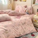 Axyaa Cartoon Design 4-Piece Cotton Duvet Cover Set with Sheet & Pillowcases