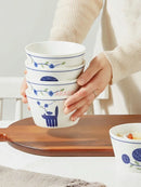 Axyaa Ceramic Rice Bowl - Elegant Tableware for Home - Small and Beautiful