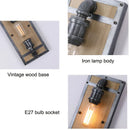 Axyaa Industrial Style Wooden Wall Light for Home Decor