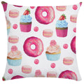 Axyaa Donut Ice Cream Pillow Cover for Girls Room Sofa Bed Couch