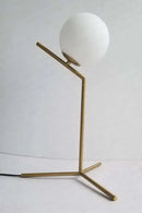 Axyaa Gold Glass Ball Table Lamp - Nordic Design LED Desk Light