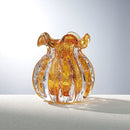 Amber Glass Vase & Lucky Money Bag Set by Axyaa for Stylish Home Decor