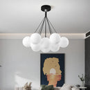Nordic Planet Bubble Moon Chandelier for Bedroom by Axyaa