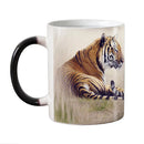 Axyaa Tiger Magic Coffee Mug, Color Changing Tea Cup, Novelty Gift, Funny Animal Design